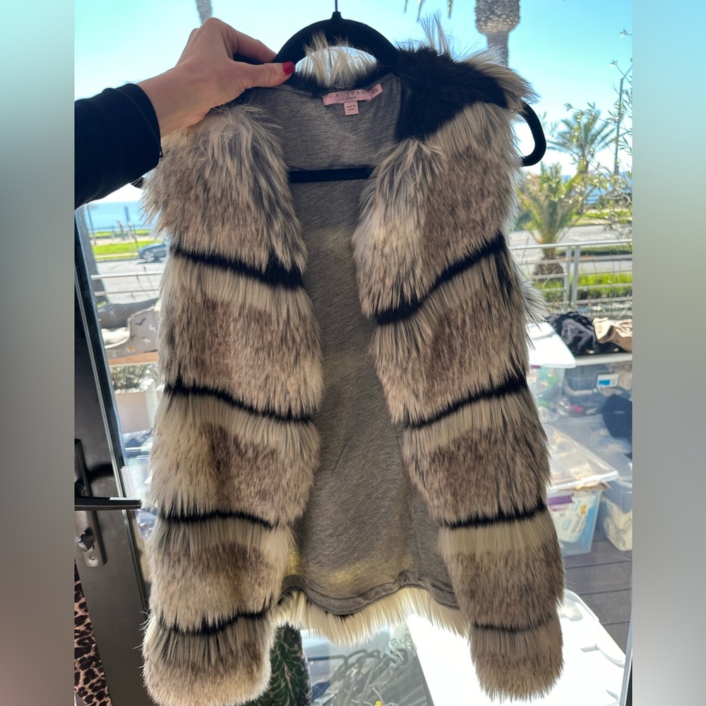 Calypso St Barth Faux Fur Vest - XS